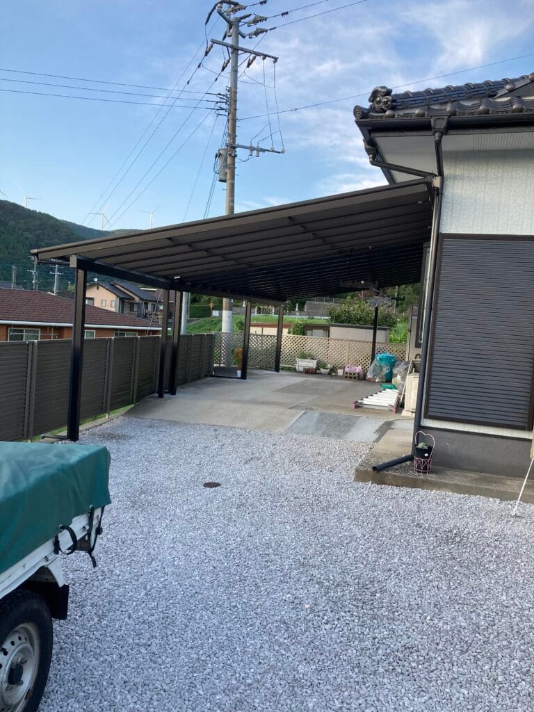 北松浦郡佐々町Ｓ様邸　テラス屋根工事及びコンクリート打設（一部）の施工後