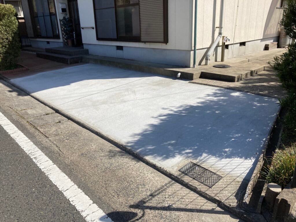 佐世保市吉井町Ｎ様邸　駐車場コンクリート工事の施工後②