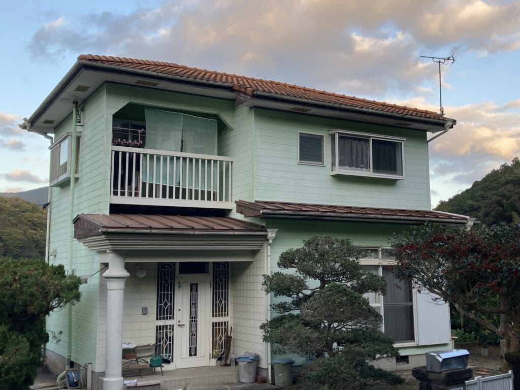 佐世保市吉井町Ｙ様邸　外壁塗装の施工前①