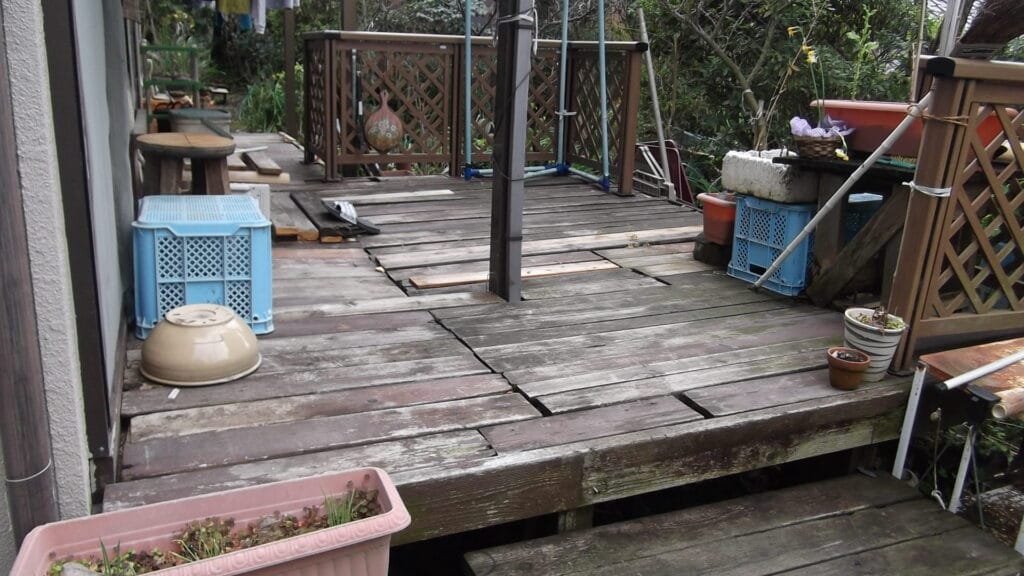 佐世保市須田尾町Ｈ様邸　ウッドデッキ工事の施工前①